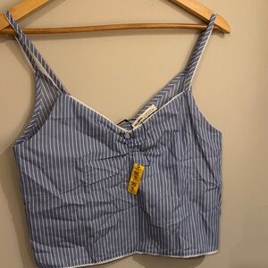 Pull&Bear Blue and White Striped Camisole